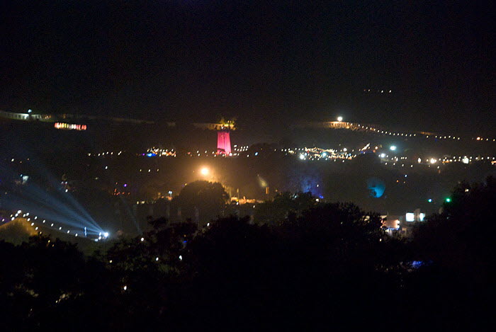 Glastonbury at Night